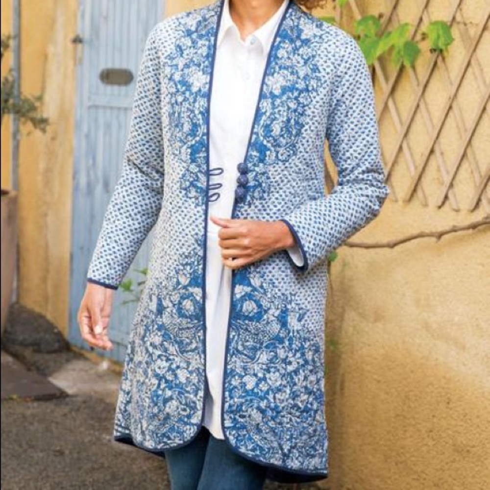 beautiful high low quilted jacket